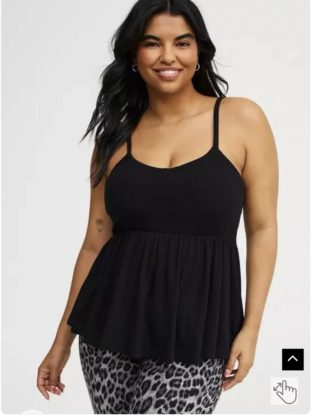 torrid Black Peplum Tank Top